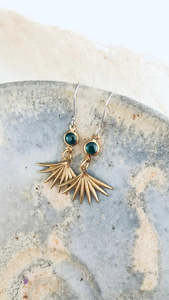 TWIGG JEWELLERY Pepe Gem Fan Earrings