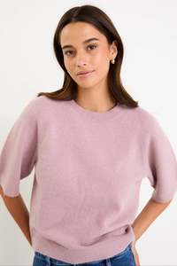 Among The Brave: AMONG THE BRAVE Assemble Blush Alpaca Blend Tee