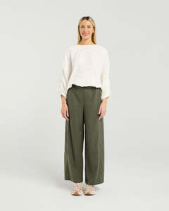 ET ALIA Aura Top Cream Blanc Pleat