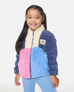 Ripcurl: RIP CURL Girl Surf Block Polar Fleece Zip Thru 1-8 years