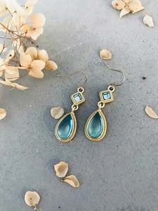 Twigg Jewellery: TWIGG JEWELLERY Telow Aquamarine Drop Earrings