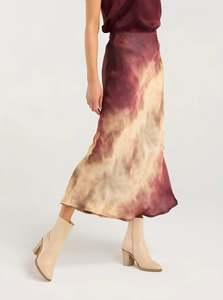 Blackstone: BLACKSTONE Violet Ombre Bias Midi Skirt