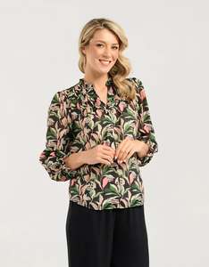 BLACKSTONE Patti Stitched Pleat Blouse