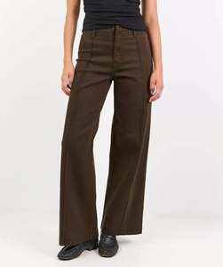 AMONG THE BRAVE Tune Chocolate Stretch Pintuck Jean Pant