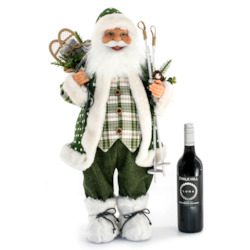 Sanats: Green Tartan Santa