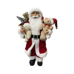 Sanats: Red Santa with Teddy Bear - Large