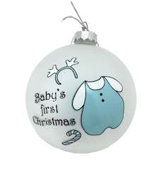 Tree Decorations: Baby's First Christmas - Blue