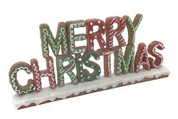 Ornaments: Merry Christmas Gingerbread Sign