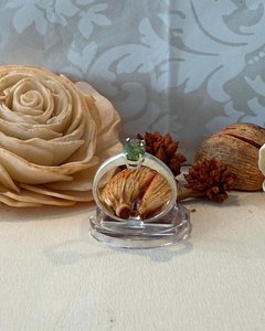 Products: Sterling Silver Oval Peridot Solitaire Ring - Elegant Jewelry - The Chunky Jeweller