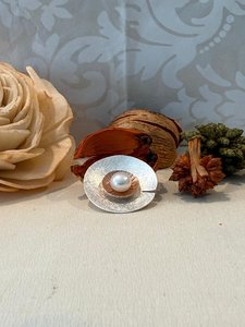 Products: Sterling Silver & Rose Gold-Plated Waterlily Pendant with Pearl - The Chunky Jeweller