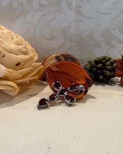 Products: Sterling Silver Cross set with Garnet stones - The Chunky Jeweller