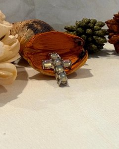 Sterling Silver Cross Set with Ethiopian Opals - The Chunky Jeweller