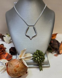 Sterling Silver Ring Keeper Pendant Necklace - 50cm Chain - The Chunky Jeweller