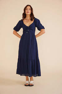 Mink Pink: Arielle Midi Dress // Ink