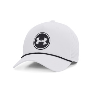 Cap: 2024 Under Armour Men's Driver Snapback Cap - White/White