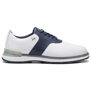 Shoes: 2024 Puma Avant Golf Shoe -White/Deep Navy