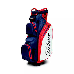 Bags: 2024 Titleist Cart 14 Stadry Bag - Navy/Red/White