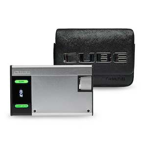 CaddyTalk Cube Laser Rangefinder Silver - With Black Case