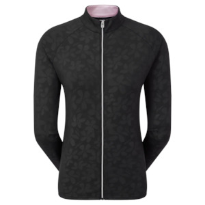 Womens: 2024 FootJoy Women's Floral Embossed Midlayer - Black