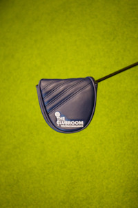 The Clubroom Leather Headcovers: 2025 Clubroom Heritage Track Mallet Putter Cover - Solid Navy