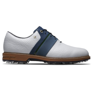 Golf Shoes: 2025 FootJoy Men's Premiere Packard Golf Shoe - White/Navy/Tan