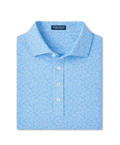 Peter Millar: 2025 Peter Millar Men's Avenue Performance Jersey Polo - Light Blue