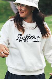 2025 Huffer Women's Slouch Crew 350/On Par - Chalk