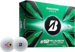 Golf Balls: 2025 Bridgestone E12 Hi Launch Golf Ball Dozen - White
