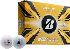 2025 Bridgestone E12 Straight Golf Ball Dozen - White