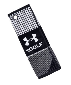 Under Armour Unisex Bag Golf Towel - Black/Black/White