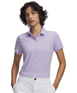 Under Armour Women's Drive Short Sleeve Polo - Purple Crest/Purple Crest