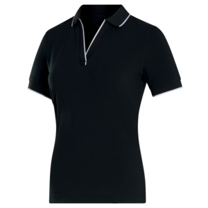 FootJoy Women's Notch V Neck Polo - Black