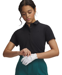 Under Armour Women's Drive Short Sleeve Polo - Black/Black