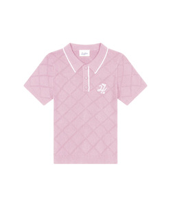 Womens: Huffer Golf Women's Diamond Knit Polo - Petal