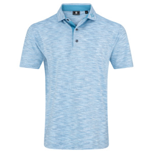 Footjoy: FootJoy Men's Space Dye Lisle Polo - High Tide