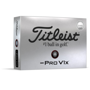 2025 Titleist Pro V1x Left Dash Performance Alignment Golf Ball Dozen - Black Line
