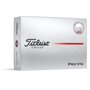 2025 Titleist Pro V1x Performance Alignment Golf Ball Dozen - Red Line