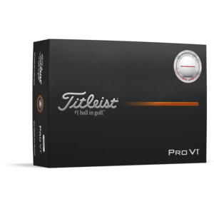2025 Titleist Pro V1 Performance Alignment Golf Ball Dozen - Red Line