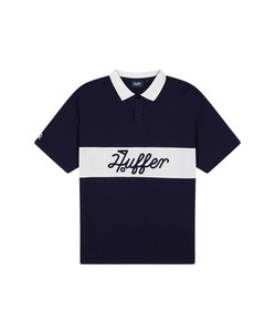 Huffer Golf Men's Par Line Short Sleeve Polo - Navy/Chalk