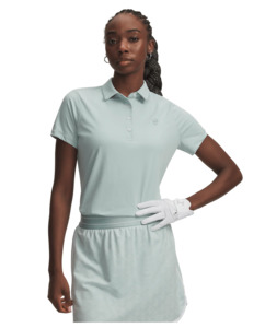 Under Armour Women's ArmourDry Short Sleeve Polo - Enamel Blue/Enamel Blue