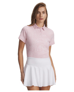 Under Armour Women's Drive Printed Polo - Prime Pink/White/Prime Pink