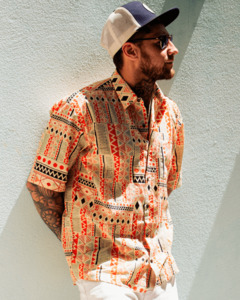 PADMA Short Sleeve Shirt Orange Tribe