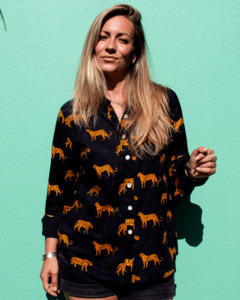Womens Tops: LEOPARD Cotton Shirt