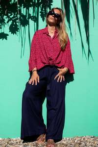 Pants And Skirts: RASA Pants Blue Ink