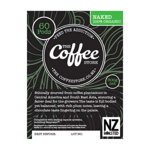 Coffee Beans And Pods: Naked Organic Pods - Nespresso Compatible- 60 Pack