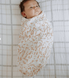 Single Cotton Muslin Swaddle – Honeycomb