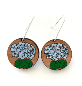 Products: Hydrangea Earrings – Blue