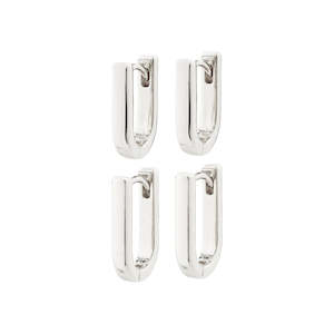 Pilgrim Jewellery: Stay Earrings - Silver Plated