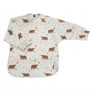 Bibs 1: Petite Eats sleeved bib - Bear