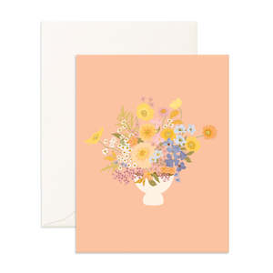 Fox Fallow: Spring Bouquet / Peach - Card